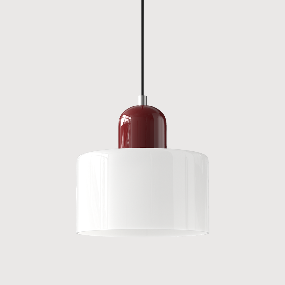 Szklana lampa wisząca w stylu Bauhaus