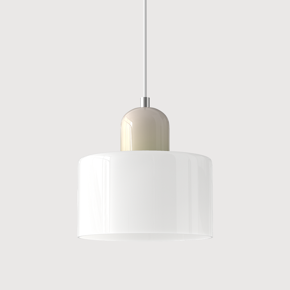 Szklana lampa wisząca w stylu Bauhaus