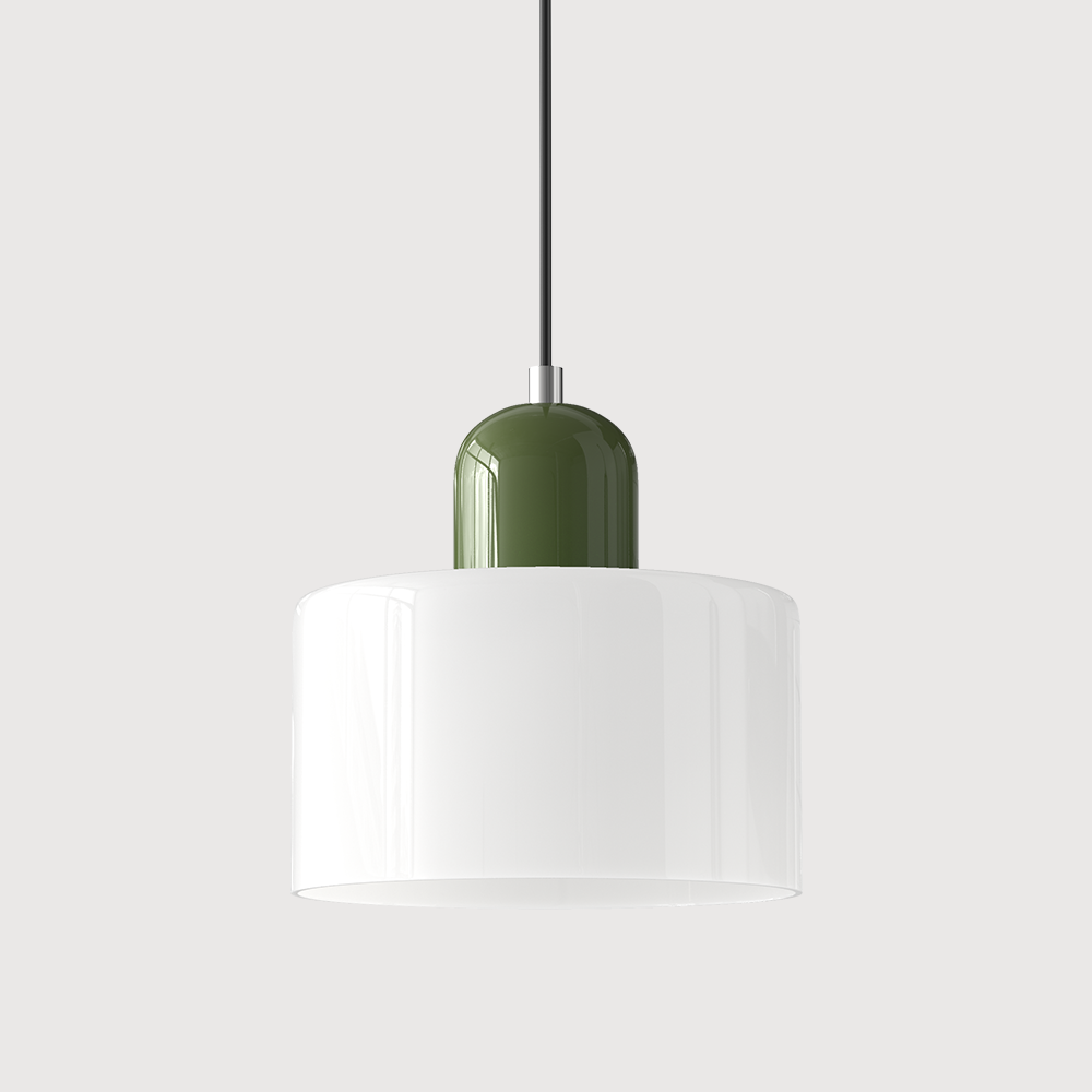 Szklana lampa wisząca w stylu Bauhaus