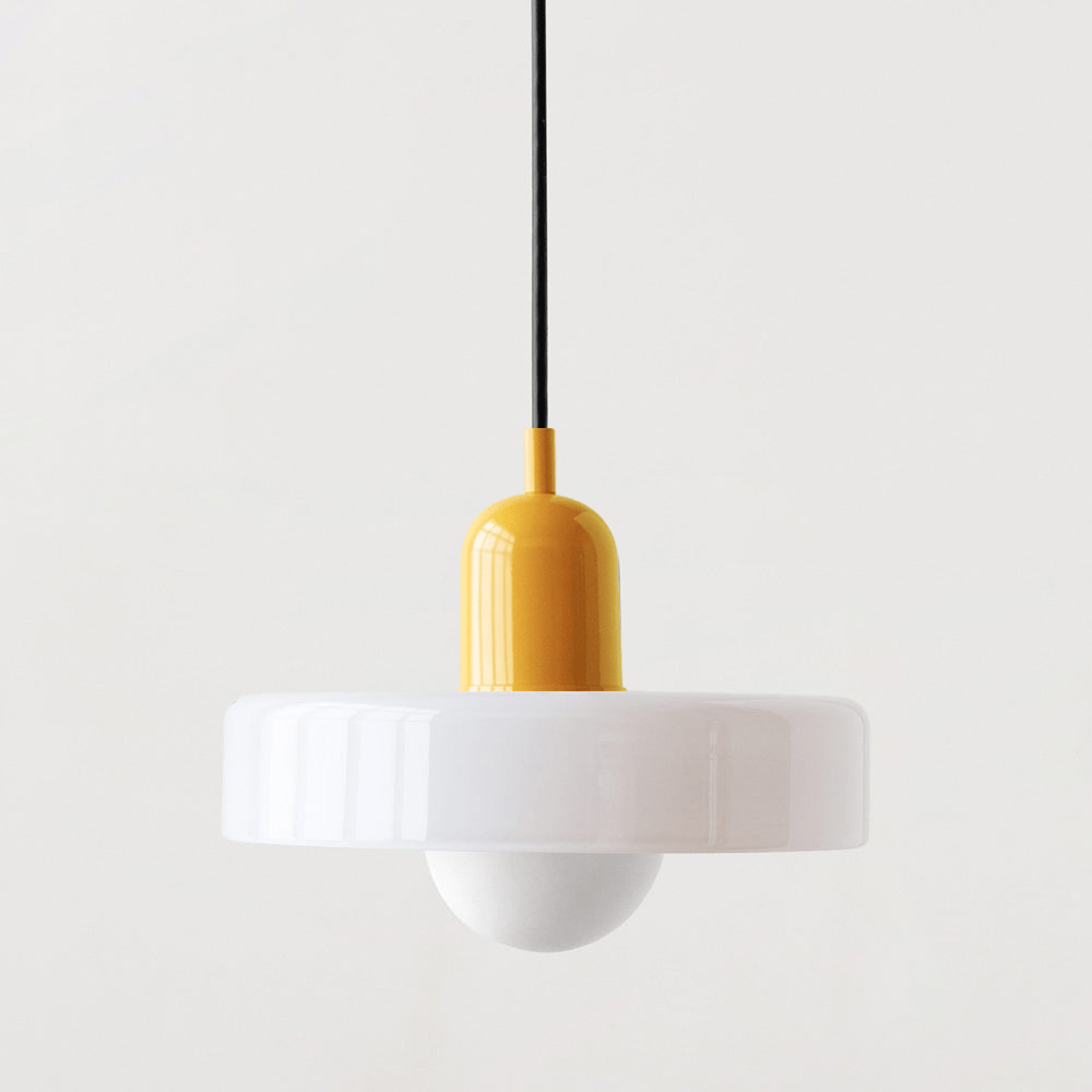 Lampa wisząca szklana w stylu Bauhaus