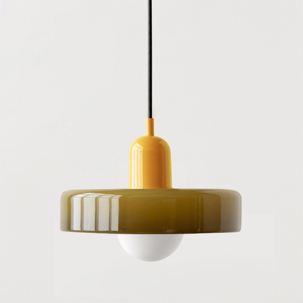 Lampa wisząca szklana w stylu Bauhaus