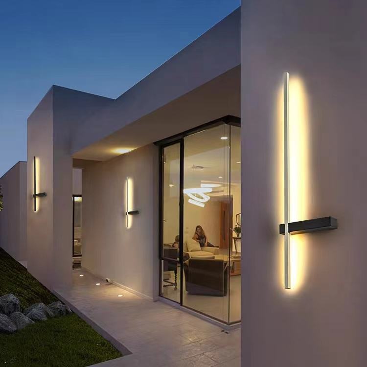 Nowoczesna wodoodporna lampa zewnętrzna LED ścienna