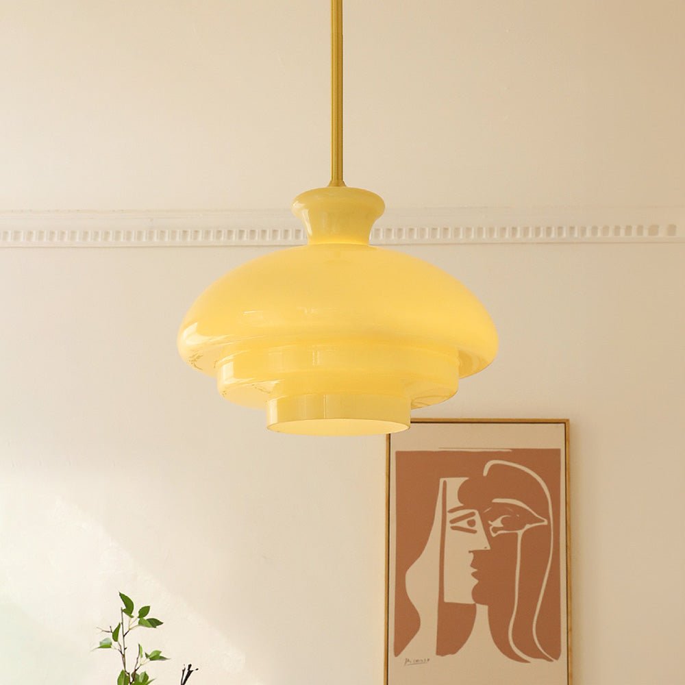 Lampa wisząca szklana w stylu Bauhaus