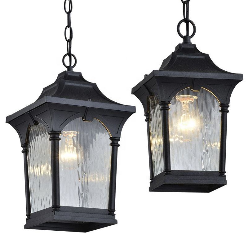 Zewnętrzna lampa wisząca ogrodowa w stylu klasycznym