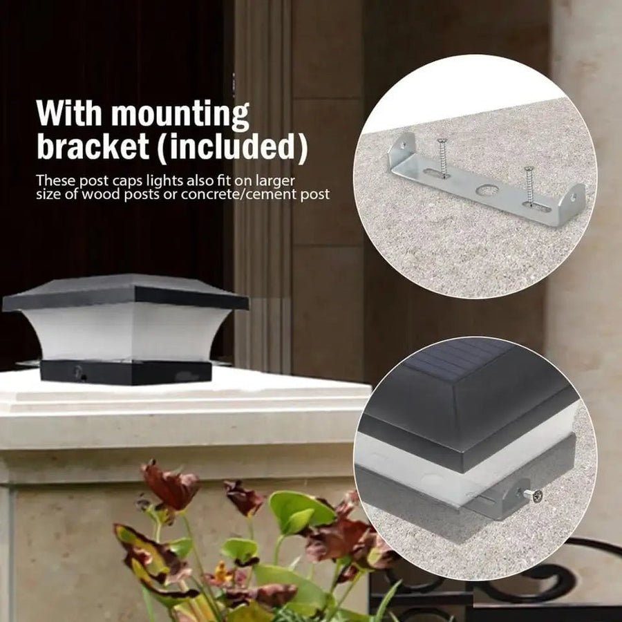 Solarna lampa ogrodowa LED na słupek