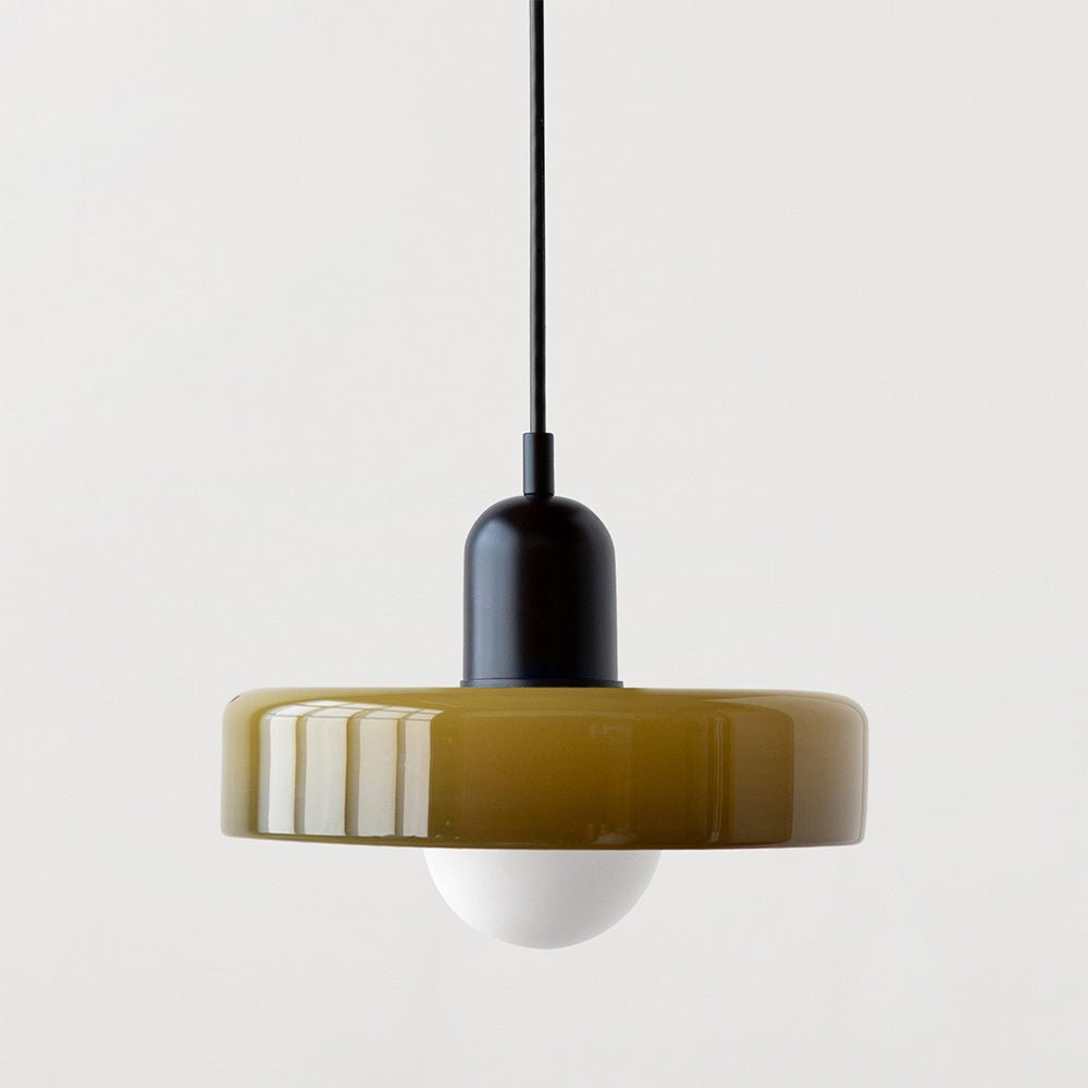 Lampa wisząca szklana w stylu Bauhaus