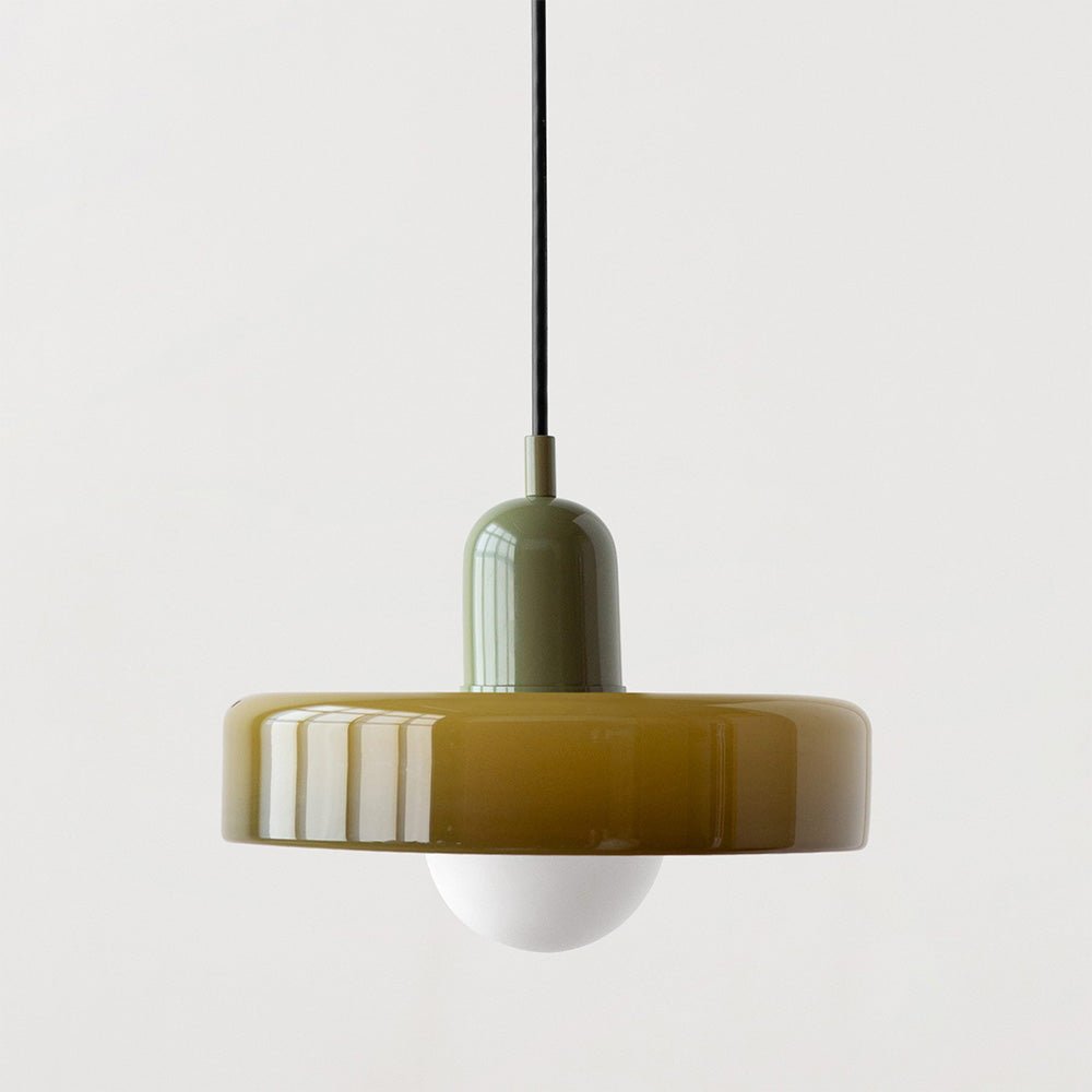 Lampa wisząca szklana w stylu Bauhaus