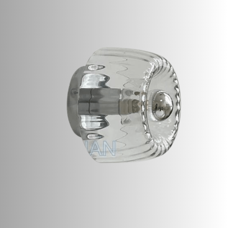 Szklany kinkiet ścienny w stylu skandynawskim Bauhaus