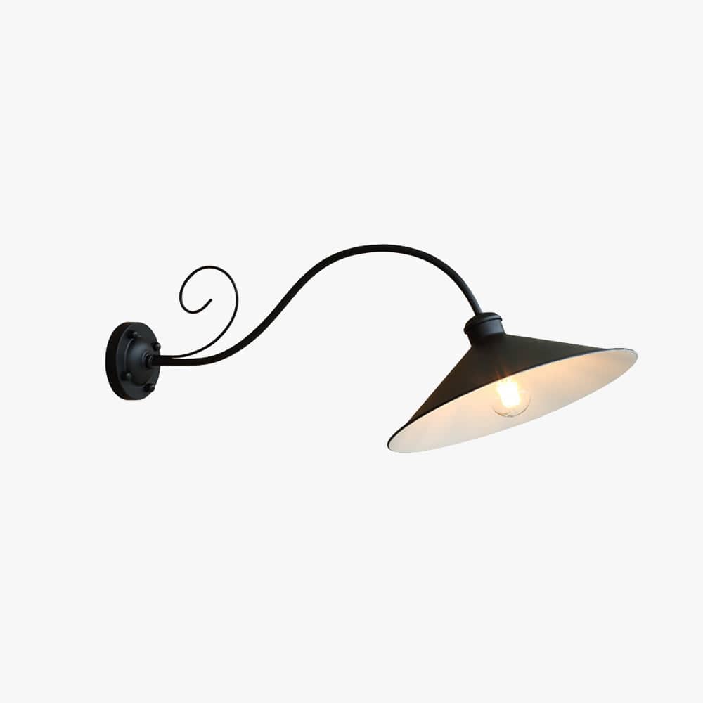 Kinkiet zewnętrzny vintage IP65 z metalowym kloszem