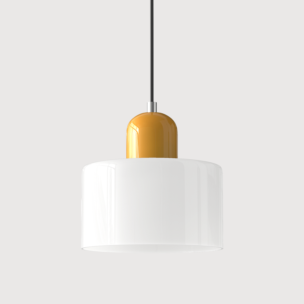 Szklana lampa wisząca w stylu Bauhaus