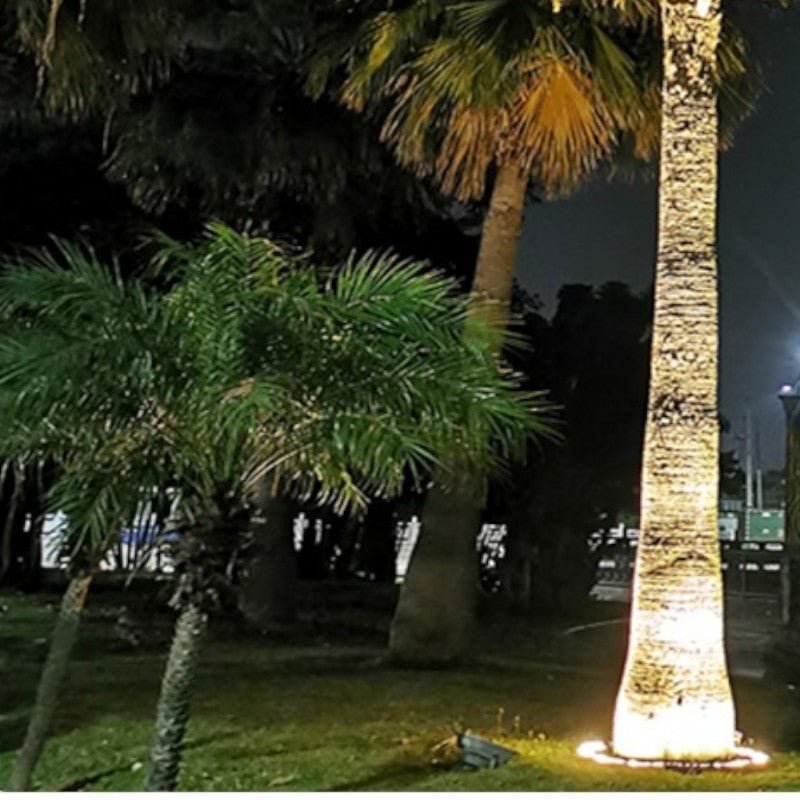 Okrągła lampa ogrodowa LED do podświetlania drzew