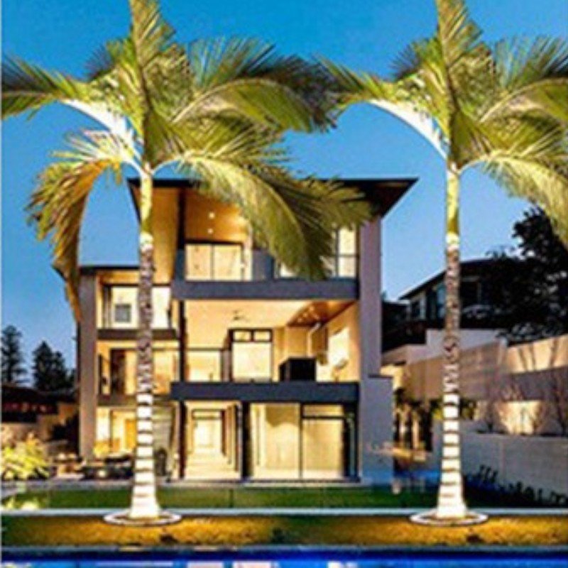 Okrągła lampa ogrodowa LED do podświetlania drzew