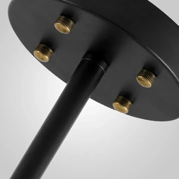 Żyrandol sufitowy z kloszami szklanymi w stylu Sputnik