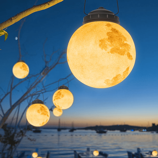 Solarna lampa ogrodowa LED w kształcie księżyca