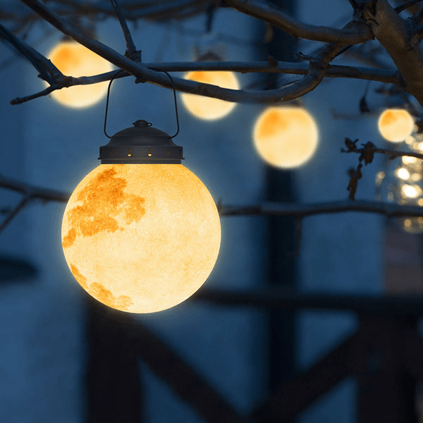 Solarna lampa ogrodowa LED w kształcie księżyca