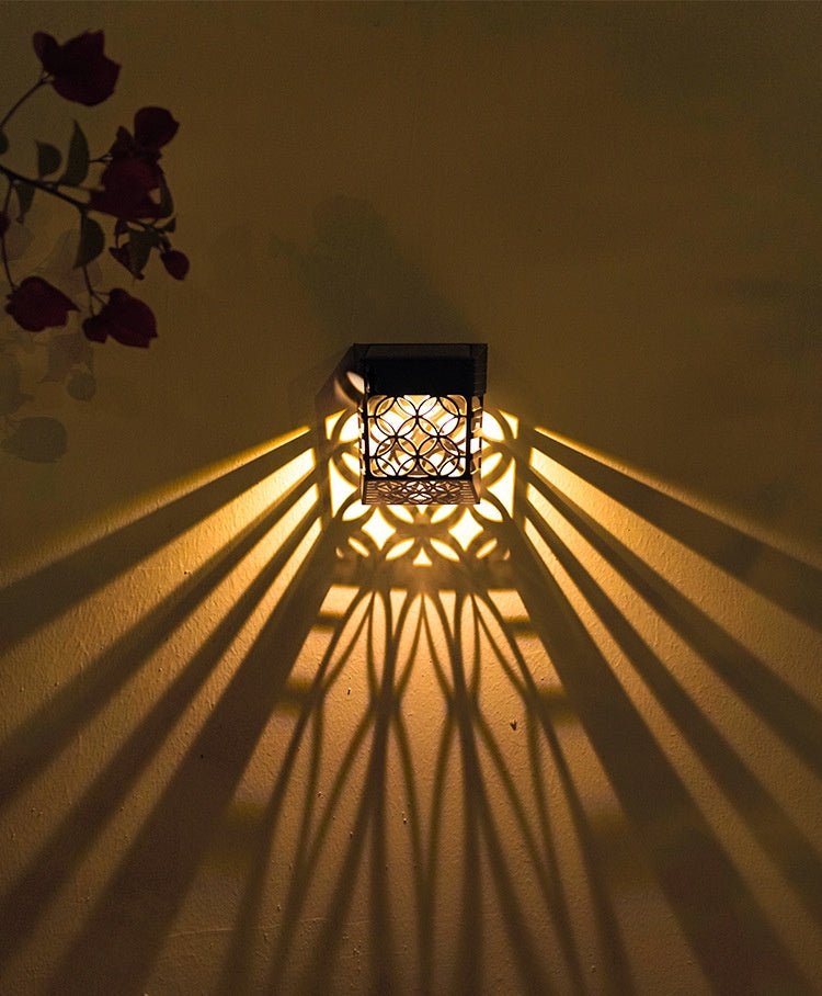 Zewnętrzna solarna lampa ścienna dekoracyjna 4 szt.