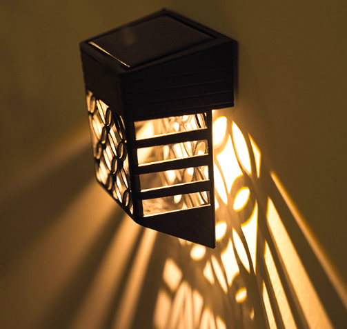 Zewnętrzna solarna lampa ścienna dekoracyjna 4 szt.