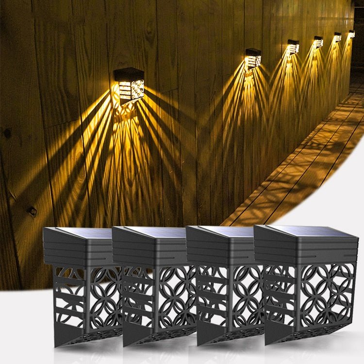 Zewnętrzna solarna lampa ścienna dekoracyjna 4 szt.