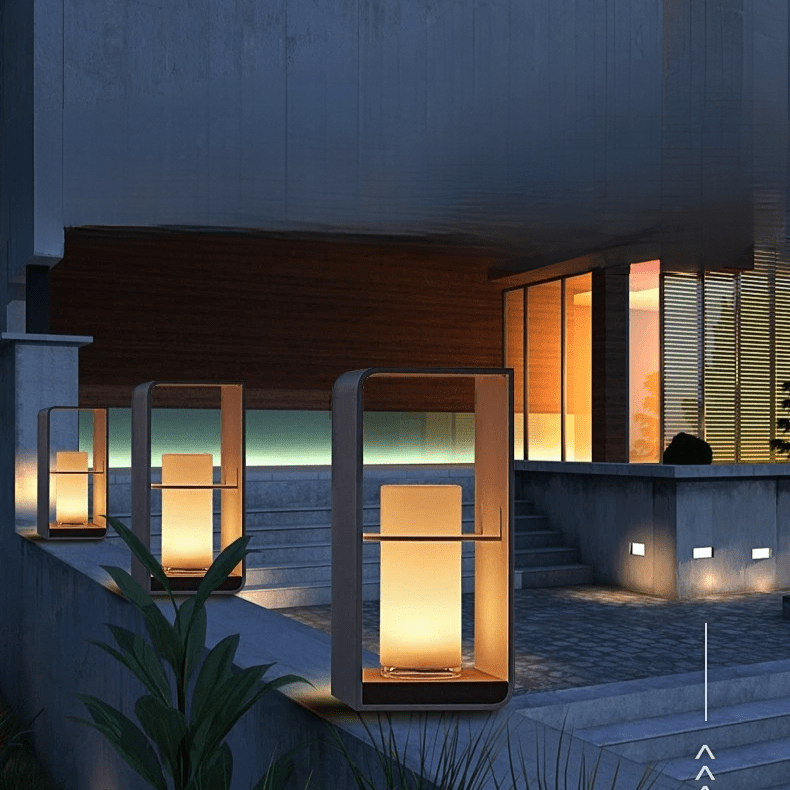 Solarna lampa tarasowa LED w formie latarni