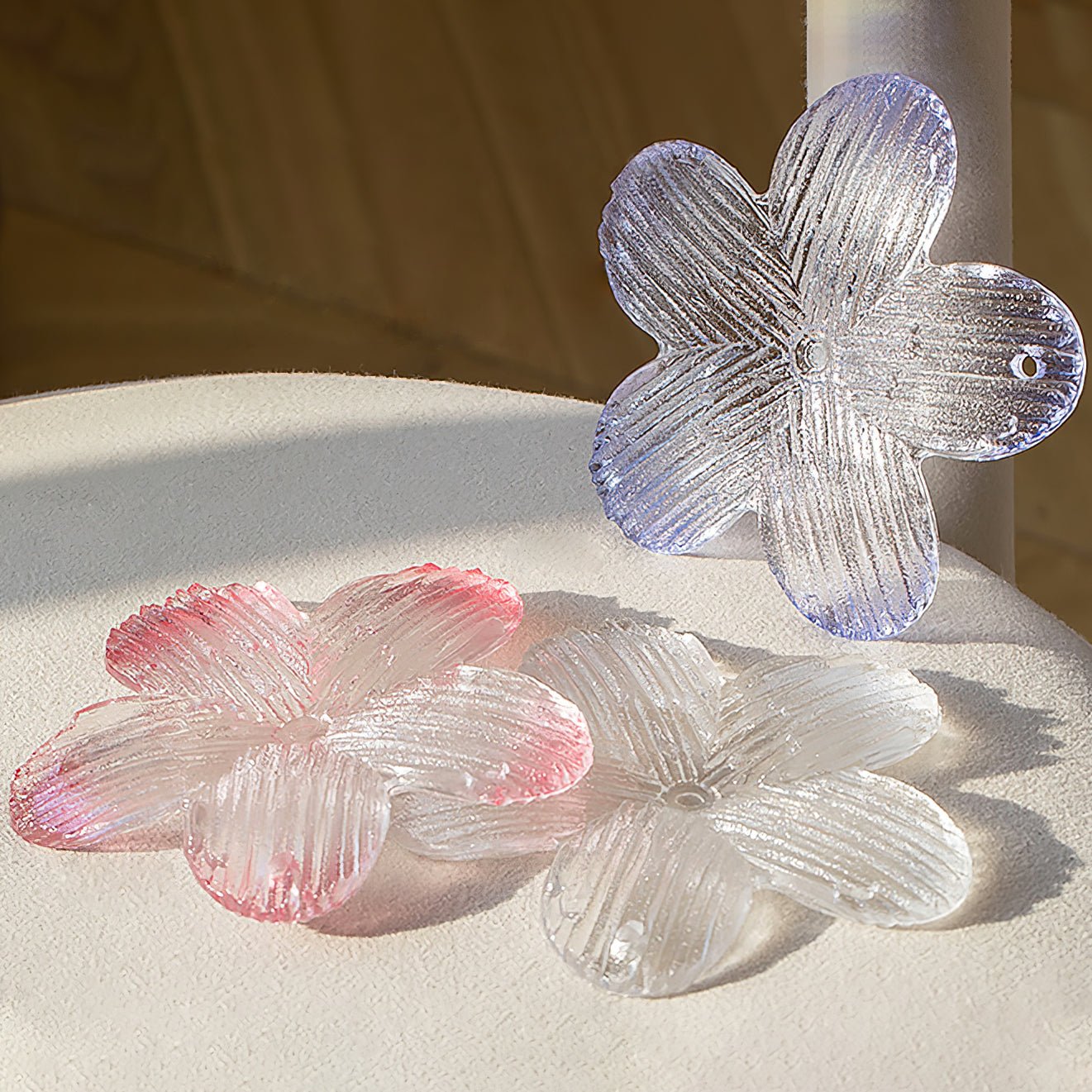 Szklany żyrandol kwiatowy Treviso