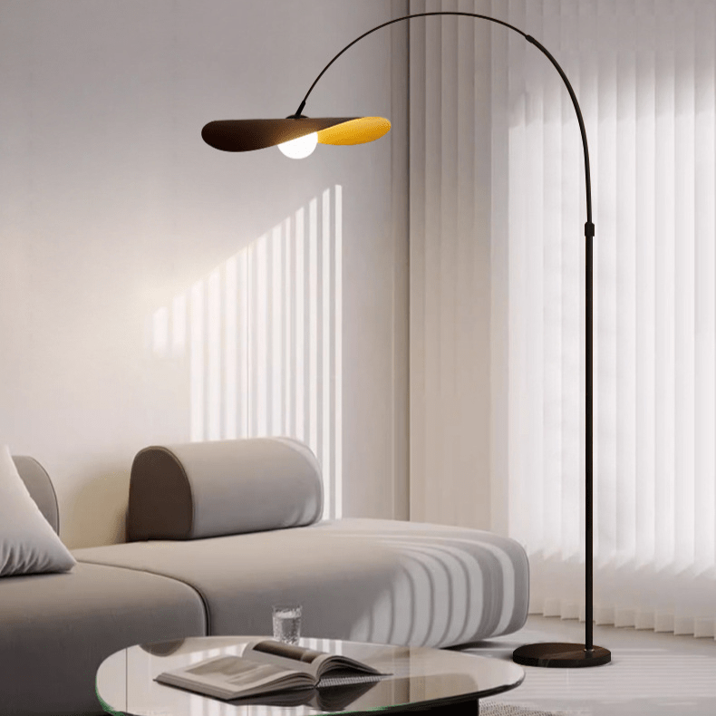 Lampa podłogowa łukowa Wabi Sabi LED