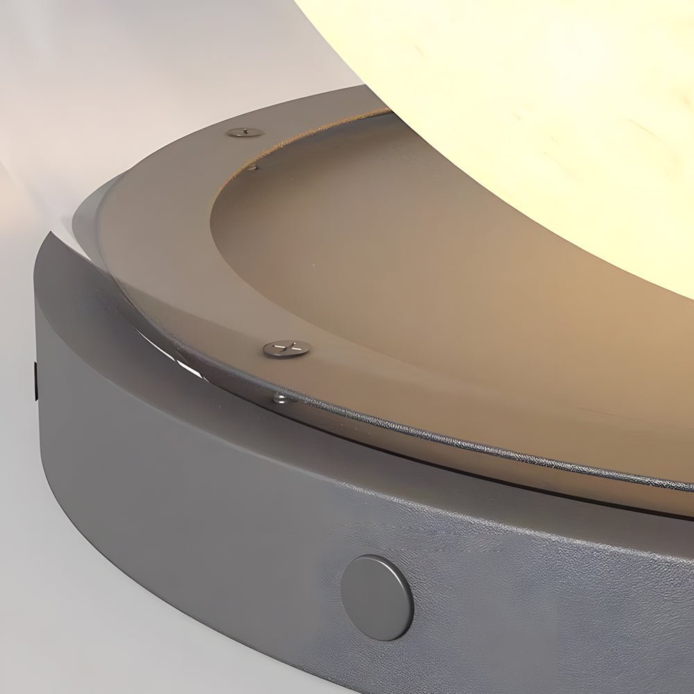 Zewnętrzna lampa ogrodowa LED kula księżycowa